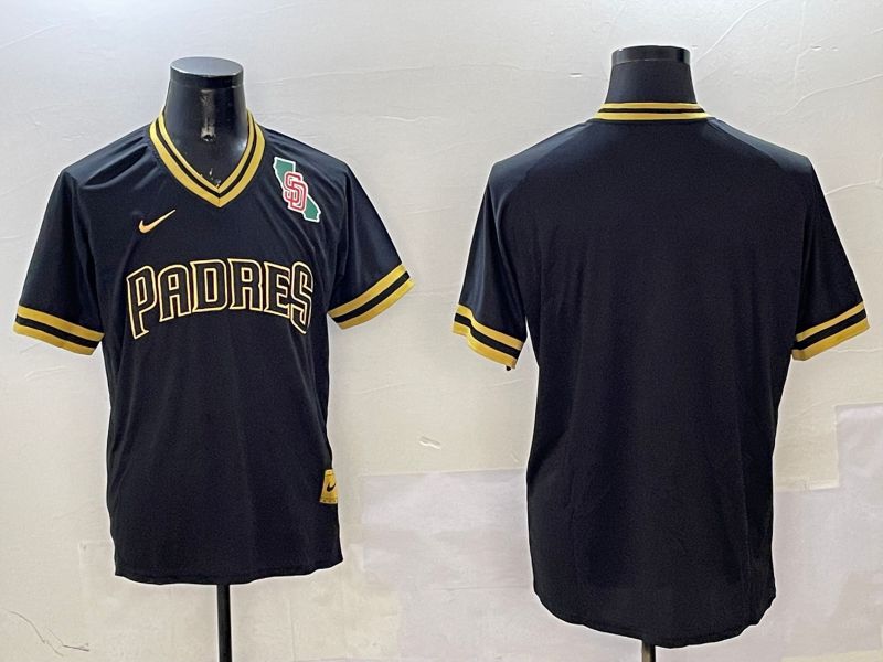 Men San Diego Padres Blank Black Gold Game 2025 Nike MLB Jersey style 3